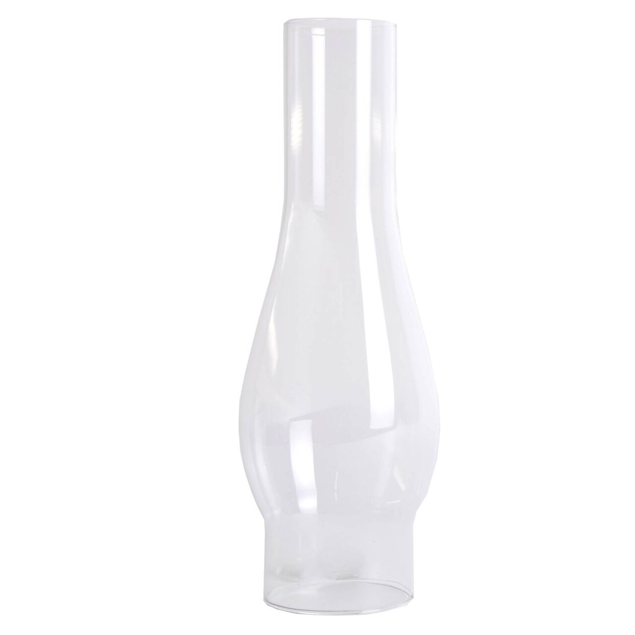 Clear Glass Lamp Chimney, Replacement Hurricane Globe Measures 2 5/8 Inch Diameter Base x 10 Inches High for Oil or Kerosene Lanterns